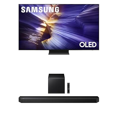 Samsung 55-Inch Class OLED S90F 4K Smart TV (2025 Model) NQ4 AI Gen3 Processor, 4K AI Upscaling Pro+ Samsung Q800F 5.1.2ch Q Series Soundbar + Subwoofer, Wireless Dolby Atmos (HW-Q800F, 2025)