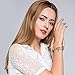 BISAER Horse Charm Bracelet Charm Bead Bracelet with 925 Sterling Silver Plated Gifts for Women Teen Girls (Horse 7.87 Inches)