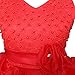 iEFiEL Girls Beading Bodice Ruffle Party Wedding Communion Flower Dress Red 2-3