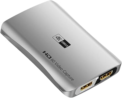 Durratou 1080P 4K 60Hz Game Capture Card Live Streaming Loop Out Easy Install