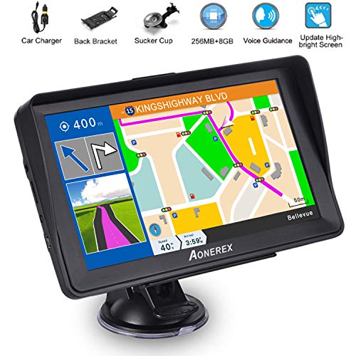 Car GPS Navigation, Lifetime Maps Update Car Navigator, Spoken Turn- to-Turn Traffic Alert Vehicle Car GPS Navigator, Free North America Map Update Contains USA, Canada, Mexico map - Thumbnail 7