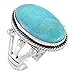 Turquoise Ring in Sterling Silver 925 & Genuine Turquoise Size 5 to 12