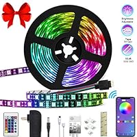 LED Strip Lights Color Changing LED Strip Lights 16.4ft SMD 5050 RGB Light Strips with Bluetooth Controller Sync to Music Apply for TV Bedroom Bar Party and Home Decoration