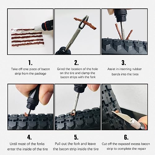 BWSHLF Tubeless Bike Tire Repair Kit for MTB and Road Bicycle
