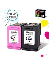 HP 63 X L cartucho de tinta remanufacturado, Reemplazo para HP DeskJet 1110 1112 2130 3630 3632 3633 Envy 4520 Officejet 3830 4650 etc.   muestra precisa de nivel