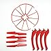 AVAWO Upgraded 4 Colors for Syma X5SC X5SW X5SW-V3 Spare Parts Main Blade Propellers & Motor & Propeller Protectors Blades Frame & Landing Skid Included Mounting Screws for RC Mini Quadcopter Toy