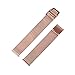 Xuexy 14mm Pebble Time Round Milanese Wire Mesh Stainless Steel Watch Band Strap Replacement Bracelet, Rose Gold