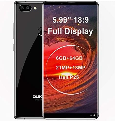ACCEWIT OUKITEL MIX2 Sim Free Mobile Phones, Full Screen Dual Sim 4G Android Smartphones with 6GB RAM 64GB ROM, 5.99'' 21MP Rear Camera + 13MP Front Camera