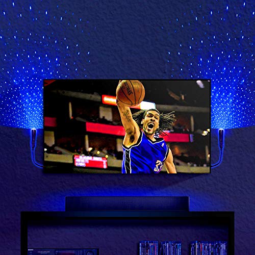51pjlQIKRGL BlissLights Starport USB Laser Star Projector for Game Room Decor, Bedroom Night Light, or Galaxy Mood Lighting Ambiance (Blue) - Image 4