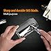 Folding Utility Knife, Heavy Duty Box Cutter Pocket Utility Knives with 11 Replaceable Stainless Steel Blades, Belt Clip, Easy Release Button, Quick Change and Lock-Back Design (Gray)