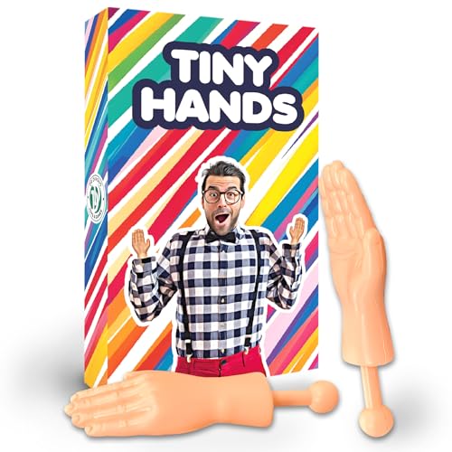 DR DINGUS Tiny Hands (1 Pair - Original) - Original Little Small Mini Hand Stick Puppet - Make Anyone Laugh - Pocket Sized Hilarity and Big Laughs - TikTok Famous - Friend & Family Fun