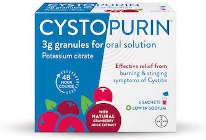 Cystopurin Cystitis Relief Sachets, Cranberry Flavour, Low Sodium