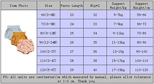 Mary ye Baby Girls Boys 3 Pack Cotton Linen Blend Cute Bloomer Shorts Loose Harem Shorts