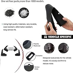 YLOXFW Car Mudguard Mud Flaps for T-oy-OTA Innova