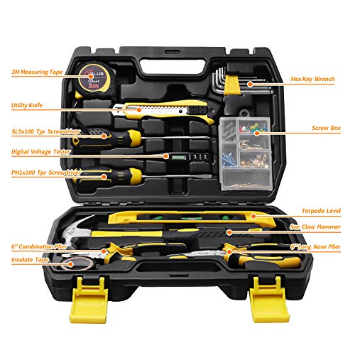 MPLUS 116-teliger Haushalt Werkzeugkoffer, Werkzeugset für täglichen Gebrauch, Werkzeugkasten für manuelle Wartung und… – Bild 4