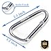 HOSALA Silver Aluminum Carabiner - Quickdraw Metal Keychain Mini Spring-loaded Carrying Locking Gear for Everyday Life Uses, Outdoor Activity, Hanging or Travel Organizer - 10 PCS D Shape Buckle Pack