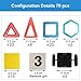ThinkMax 70 Pieces Magnetic Building Blocks Set Educational Construction Stacking Toys Car Wheel Set