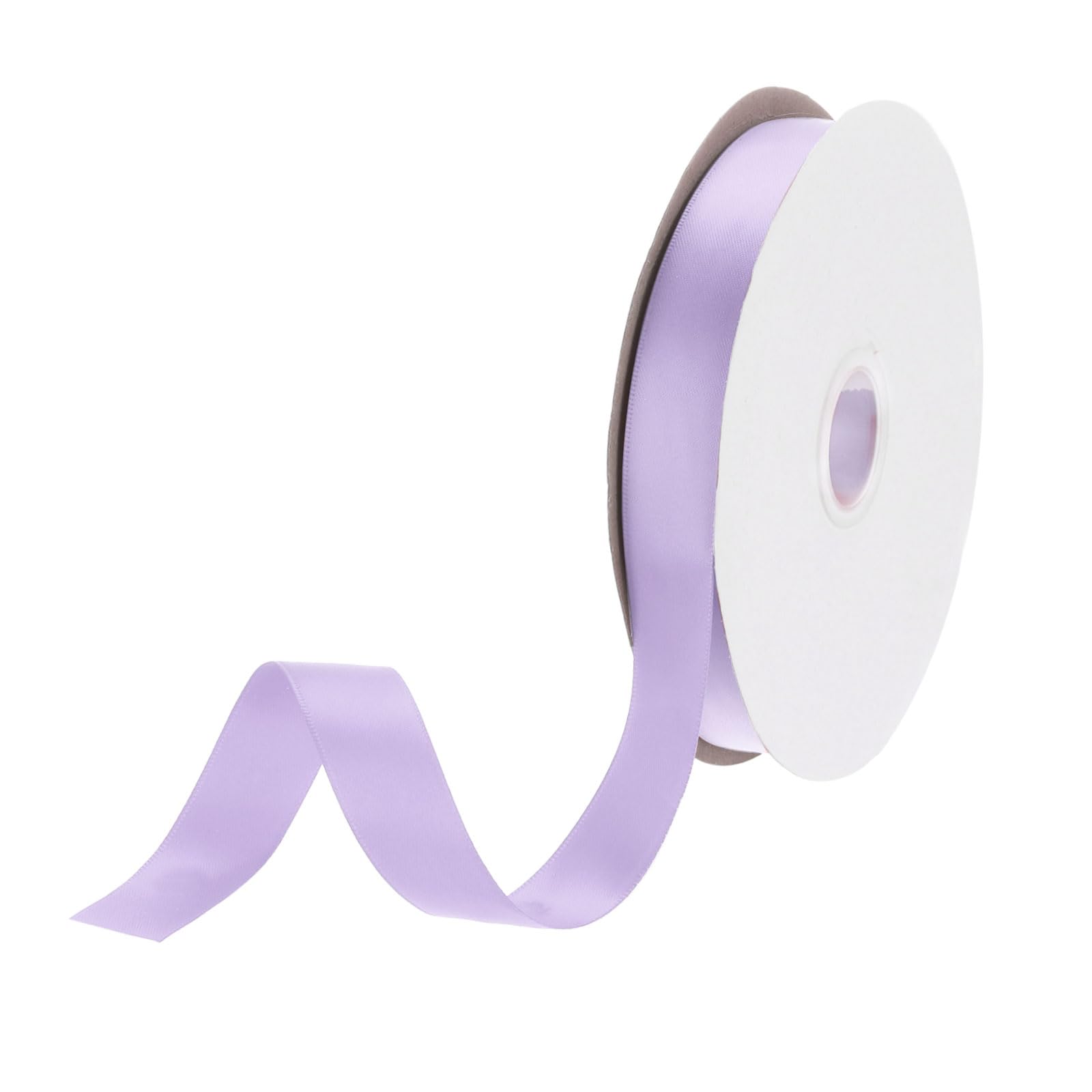 DMiotech 20mm Satin Ribbon 46m/150ft Thin Double Face Fabric Grosgrain Ribbon for Gift Wrapping Floral Hair Flower Bouquet, Light Purple