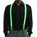 Glovion ® LED Light Up Illumination Suspenders for Party Favor-Green