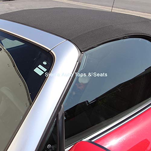 Sierra Auto Tops Convertible Soft Top Replacement, compatible with Honda S2000 2002-2009, w/Heated Glass Window, Stayfast Canvas, Black