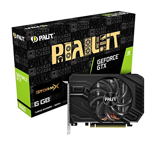 Palit GeForce GTX 1660 StormX 6 GB GDDR5 Graphics Card, DisplayPort, HDMI, Dual-Link DVI-D