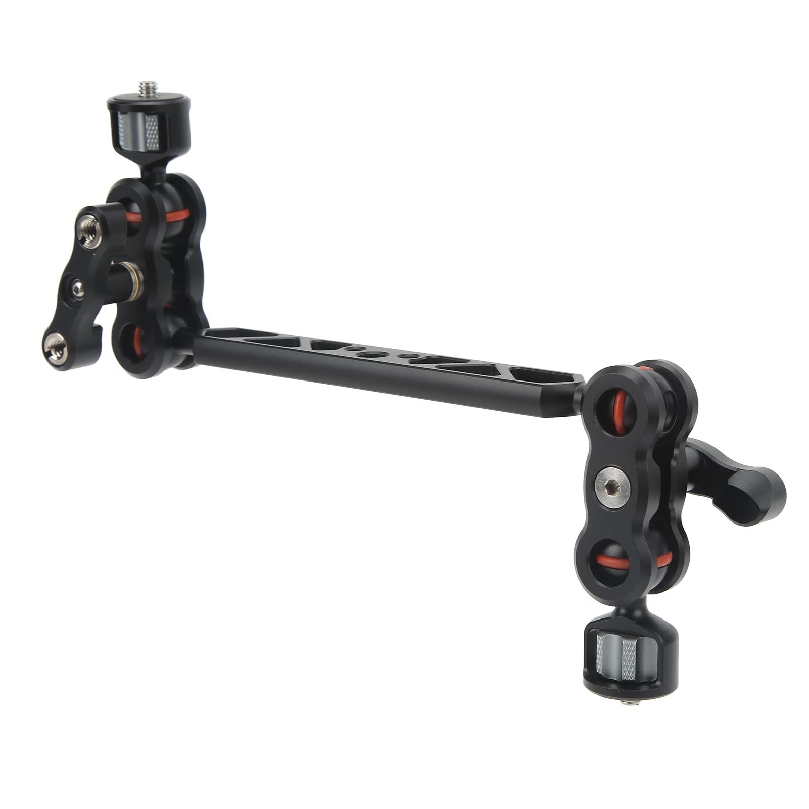 Fockety 13 Inch Magic Arm, Adjustable Articulating Friction Camera Mount with 1/4" & 3/8" Thread, Flexible Articulating Arm for LCD Monitor, LED Light, DSLR Camera Rig, Flash Light