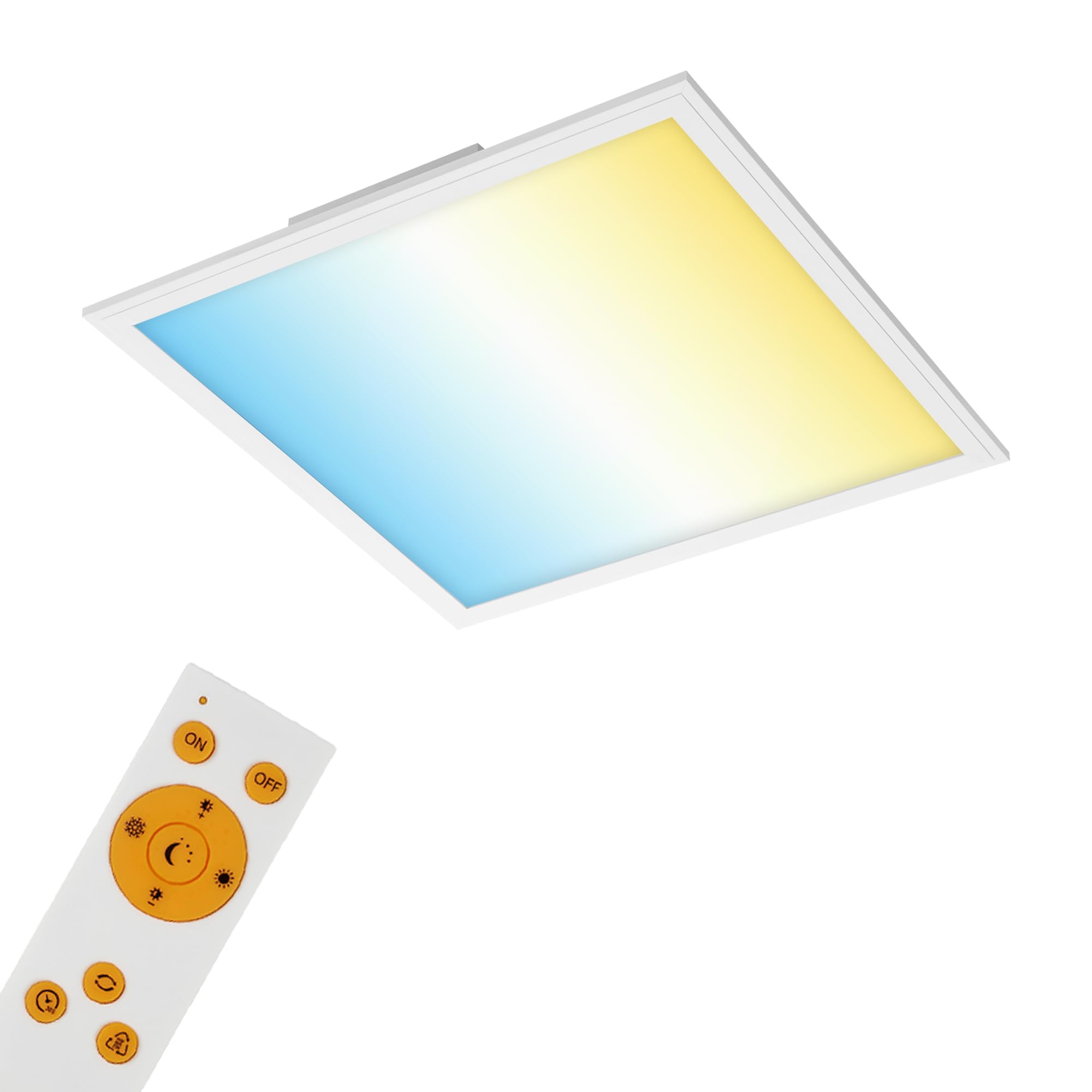 BRILONER Leuchten LED Panel Ceiling Light Dimmable with Remote Control Colour Temperature Control 2400 Lumen White 45 x 45 cm 24 W 7179-016