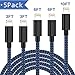 TNSO MFi Certified iPhone Charger Lightning Cable 5 Pack [3/3/6/6/10FT] Extra Long Nylon Braided USB Charging & Syncing Cord Compatible iPhone Xs/Max/XR/X/8/8Plus/7/7Plus/6S/6S Plus/SE/iPad/Nan More