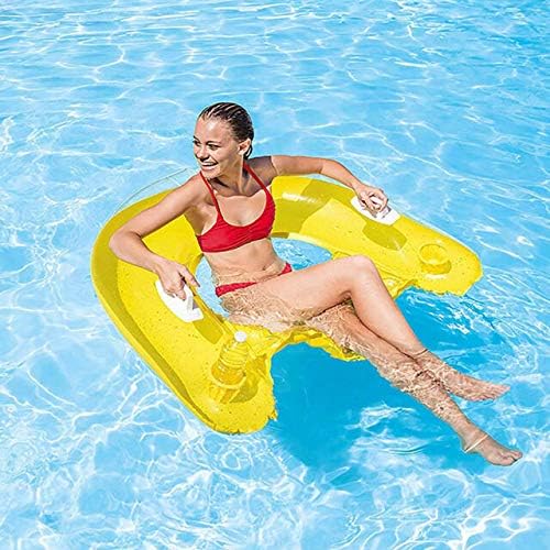 Intex Inflatable Sit n Float Swimming Pool Beach Chair Lilo Lounger Air Mat Fun. (Orange)
