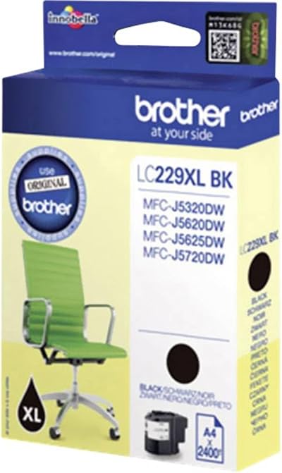 Brother LC229XLBK High Capacity Black Ink Cartridge - 2400 Pages
