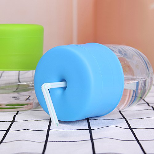 Silicone Sippy Lids Pack of 5, maxin Silicone Spout Makes Cup into Spill-Proof Sippy Cup for Babies and Toddlers FDA Approved.