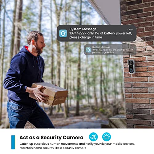 ieGeek Wireless Doorbell Camera, 2K Video Doorbell Camera with Wireless