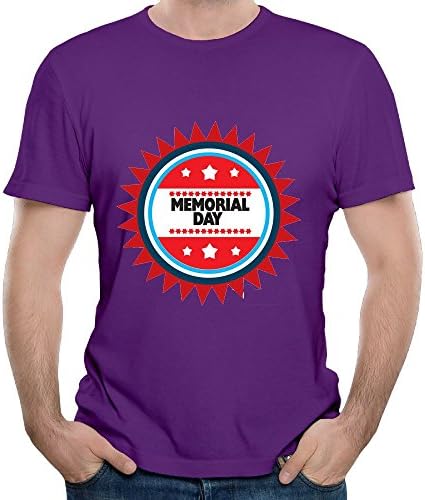 Eijudge Memorial Day Men's Short Sleeves Pure Color T-shirt