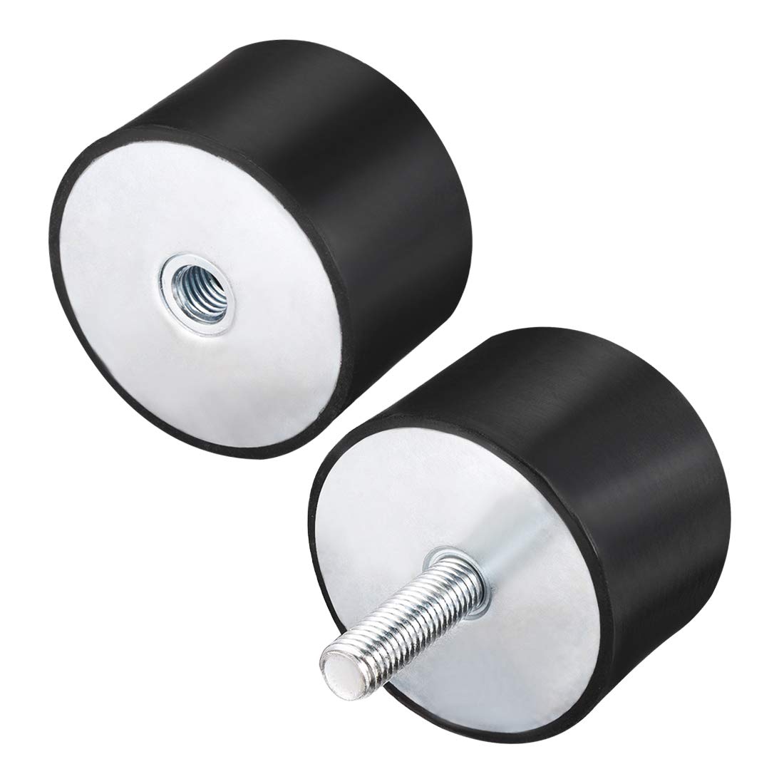 sourcing map M12 Male Female Rubber Mounts, Shock Absorber, for Motor Generator Compressor Garage Reverse Osmosis Pump Impact Air Generator Car Bobbins, D70mmxH45mm