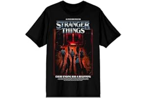 Bioworld Stranger Things Movie Poster Look Adult Black T-Shirt