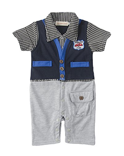 AvaCostume Baby Boys Preppy Style One-piece Romper Jumpsuit