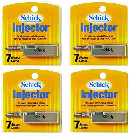 Schick Injector Blades, 7 Ct. Each (Pack of 4) + FREE LA Cross 71817 Tweezer