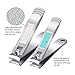 Chimocee Nail Clipper Set, 2PCS Sharpest Fingernail and Toenail Clippers for Men & Women, Stainless Steel Nail Clippers with Metal Case for Thick Nails