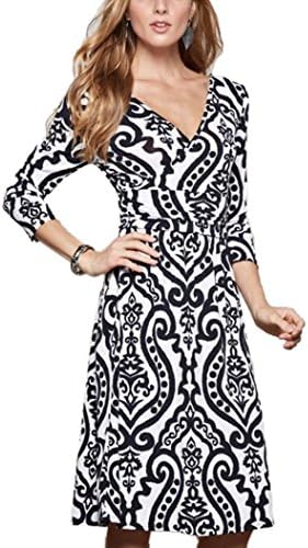 Autumn Melody Stylish Women Sexy Deep V Casual Dress Size S US