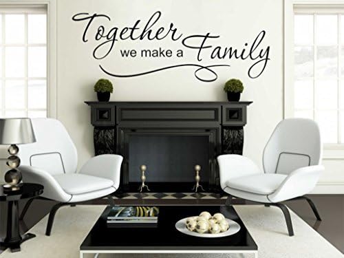 Family Wall Quote Together we make a family Vinyl Sticker Wall Art Mural DecalLemon | X-Large 160cm (w) x 57cm (h)