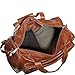 AmeriLeather 18-inch Leather Carry on Weekend Duffel (Black)