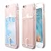 iPhone 6S Plus Case, Case Art Plus Slim & Strong Clear Plating TPU Gel Shockproof Case Cover for iPhone 6 Plus with Card Holder (Transparent)