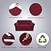 H.VERSAILTEX Stretch Couch Cover Loveseat Covers for 2 Cushion Couch Loveseat Slipcover|Sofa Cover for Loveseat 1 Piece, Textured Checked Jacquard Fabric(Loveseat 58'-70' Wide, Burgundy Red)