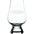 Winston Churchill Quote Etched Glencairn Crystal Whisky Glass, 11Fl oz