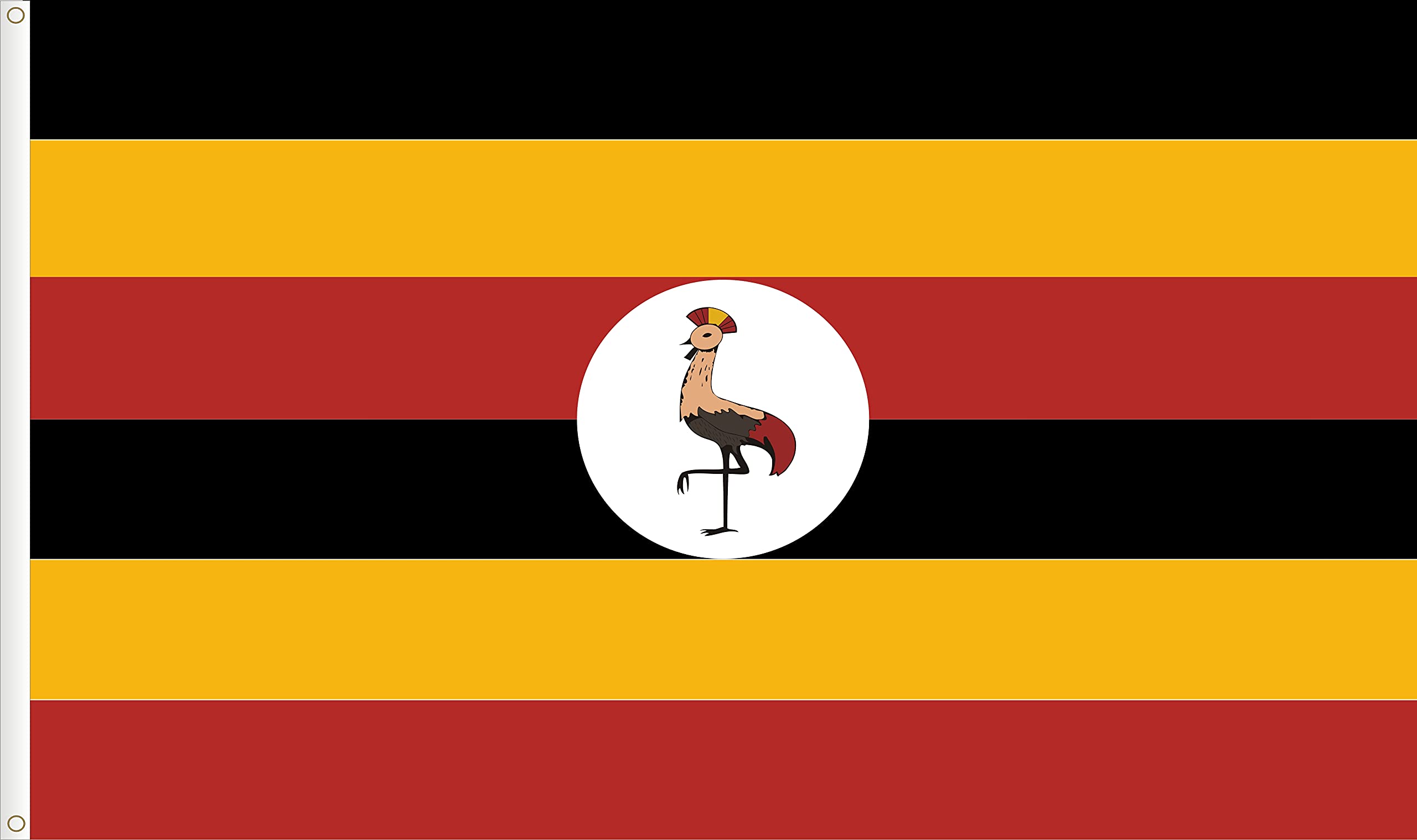 UGANDA FLAG. STANDARD SATIN QUALITY. BIG SIZE 150X90