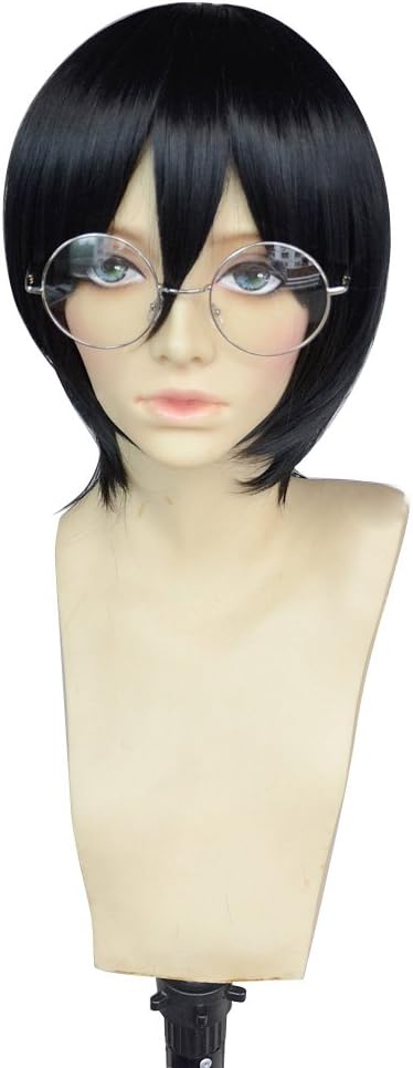 Amazon 食戟のソーマ 丸井善二 まるい ぜんじ メガネ付き 月 風 コスプレ ウィッグ かつら 仮装用 ヘアピース 専用ネット付き Cosplay Wig コスプレ 仮装 通販