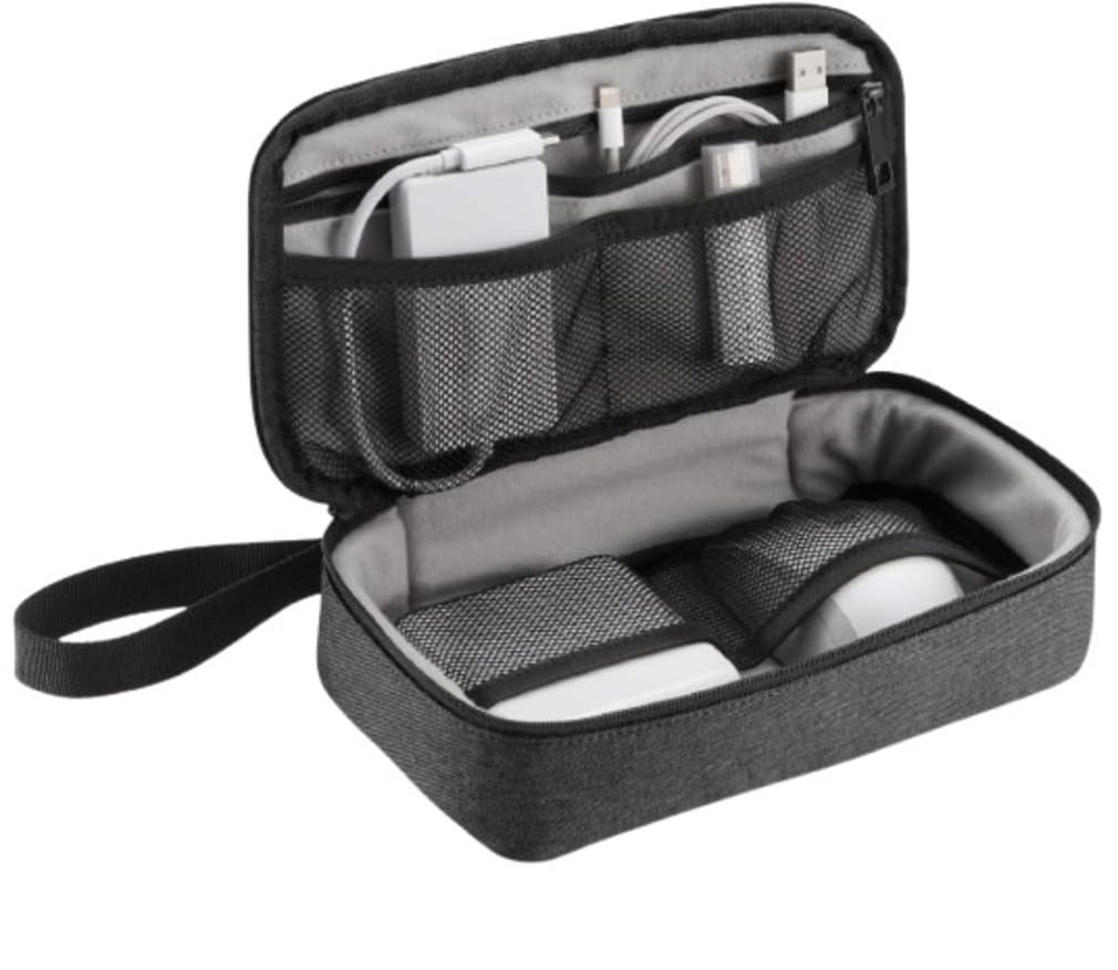 エレコム トラベルポーチ ガジェットポーチ ガジェット ポーチ バックインバック 旅行 出張 収納 小物入れ ブラック BMA-F01XBK商品画像