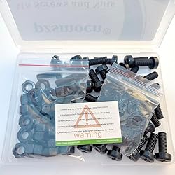 Pzsmocn 90 Pieces/30 Sets M8*20 mm Plastic Black