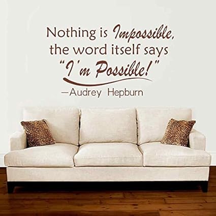 Amazon Com Yoyocoa Audrey Hepburn Wall Decal Quote