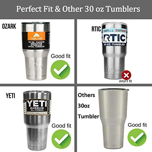 Set of 8 Yeti Straw Lid 30 OZ, No Leak Sliding Closure 100 Spill Proof